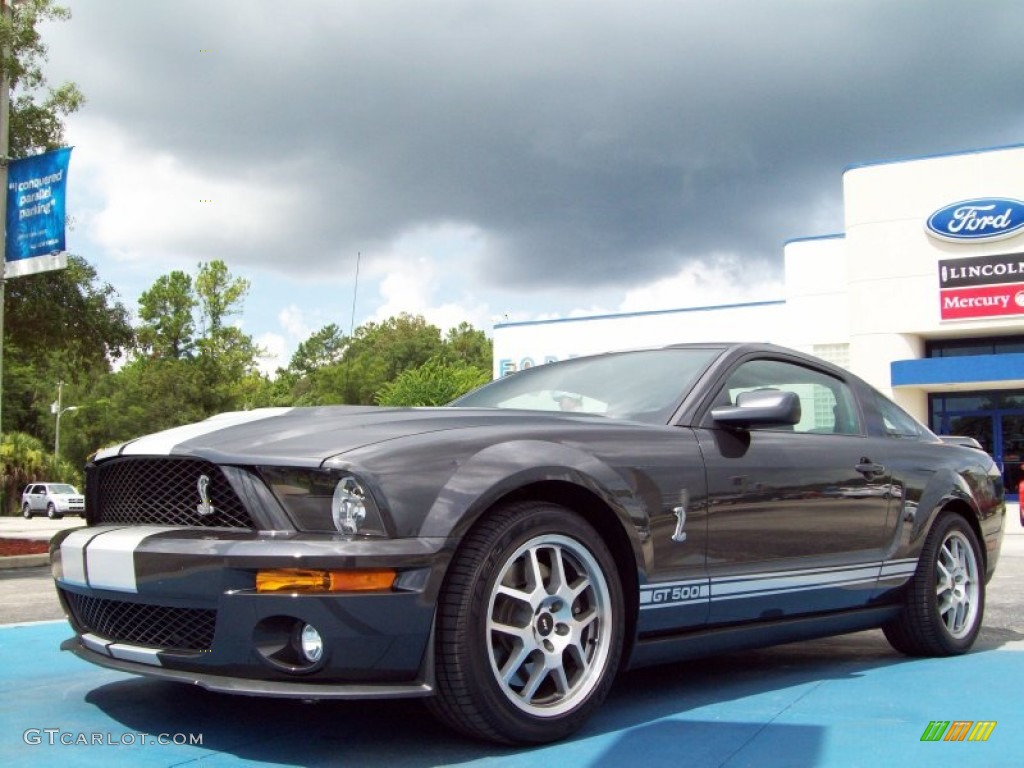 2009 Mustang Shelby GT500 Coupe - Alloy Metallic / Black/Black photo #1