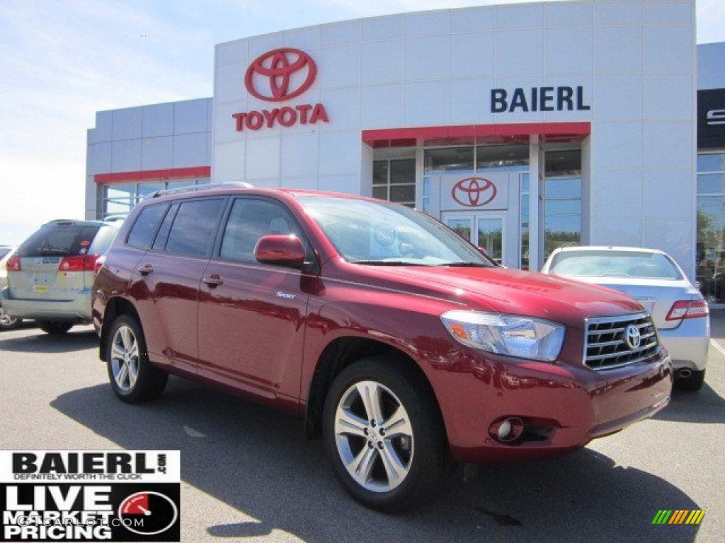 2010 Highlander V6 4WD - Salsa Red Pearl / Sand Beige photo #1