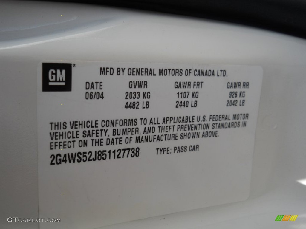 2005 Century Sedan - White Opal / Taupe photo #22