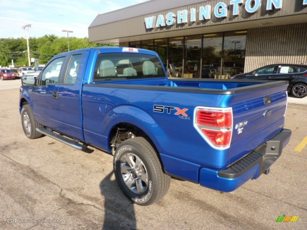 2011 F150 STX SuperCab 4x4 - Blue Flame Metallic / Steel Gray photo #2