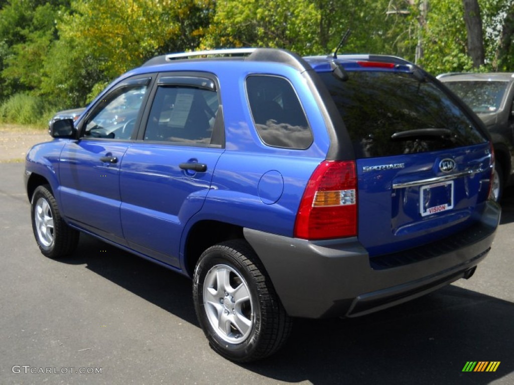 2008 Sportage LX - Smart Blue Metallic / Black photo #12