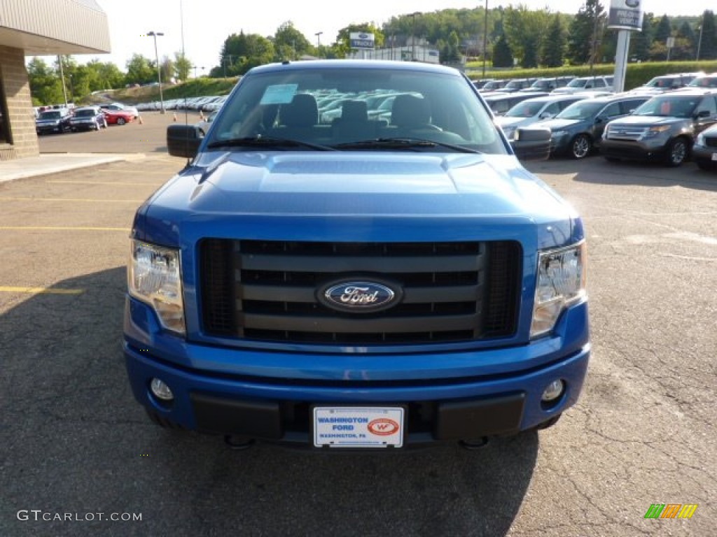 2011 F150 STX SuperCab 4x4 - Blue Flame Metallic / Steel Gray photo #7