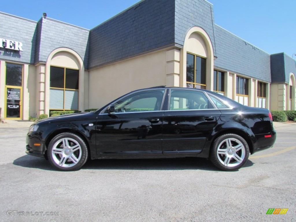 2008 A4 2.0T S-Line Sedan - Brilliant Black / Beige photo #4