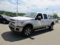 2011 White Platinum Tri-Coat Metallic Ford F350 Super Duty King Ranch Crew Cab 4x4  photo #7