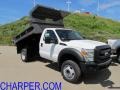 Oxford White - F550 Super Duty XL Regular Cab 4x4 Dump Truck Photo No. 1