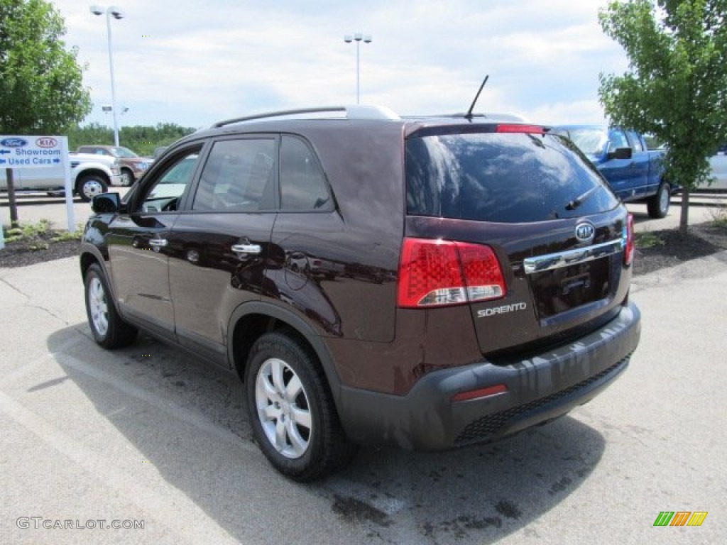 2011 Sorento LX AWD - Dark Cherry / Black photo #8