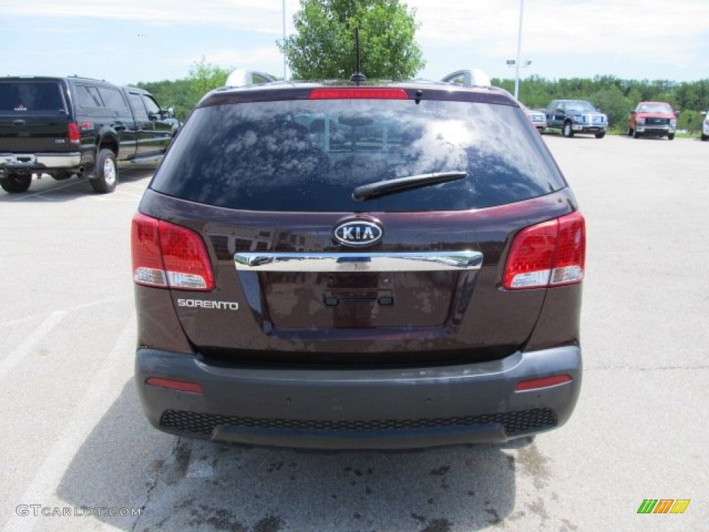 2011 Sorento LX AWD - Dark Cherry / Black photo #9