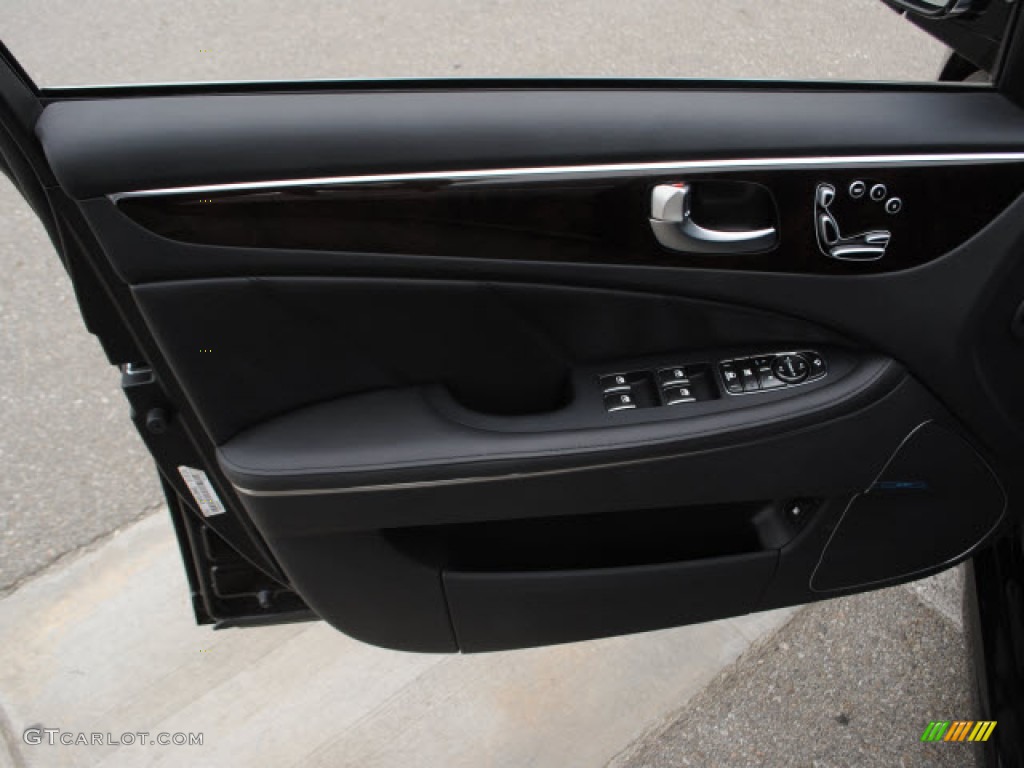 2011 Hyundai Equus Signature Limousine Jet Black Door Panel Photo #51796481