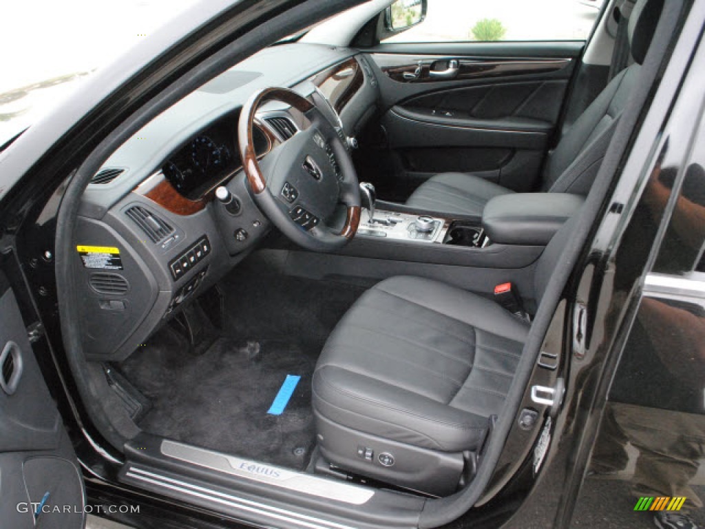Jet Black Interior 2011 Hyundai Equus Signature Limousine Photo #51796928
