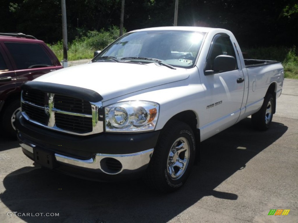 2007 Ram 1500 ST Regular Cab - Bright White / Medium Slate Gray photo #1