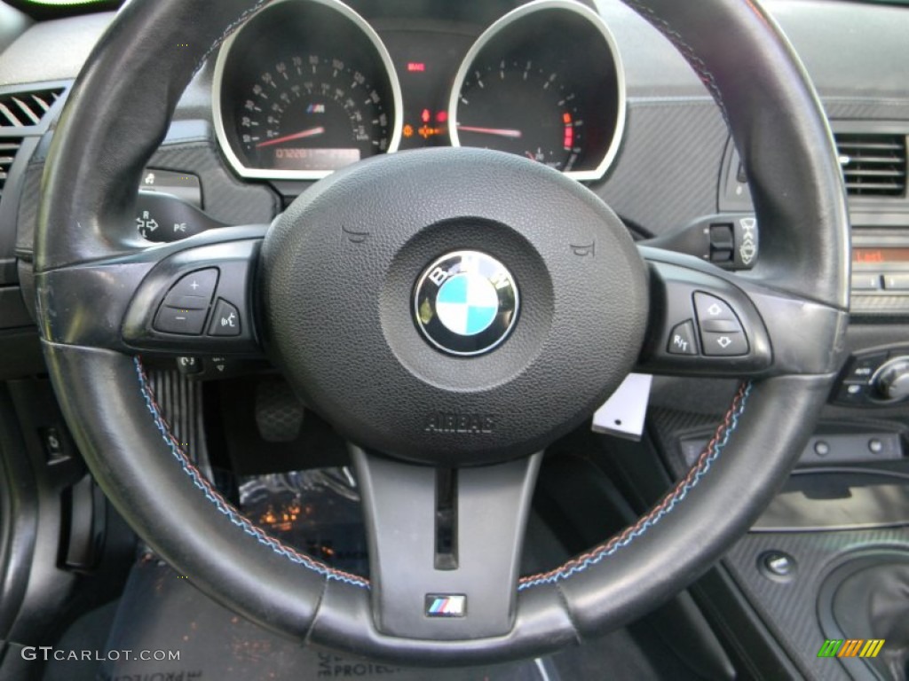 2007 BMW M Roadster Black Steering Wheel Photo #51799565