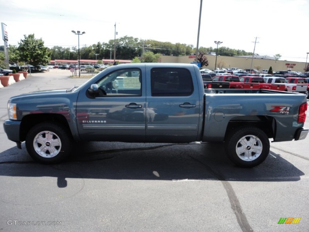 2011 Silverado 1500 LT Crew Cab 4x4 - Blue Granite Metallic / Ebony photo #4