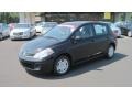 2010 Espresso Black Nissan Versa 1.8 S Hatchback  photo #3