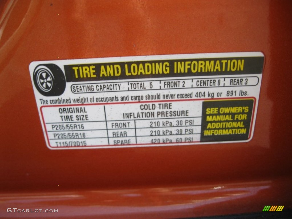 2005 Chevrolet Cobalt LS Sedan Info Tag Photo #51806006