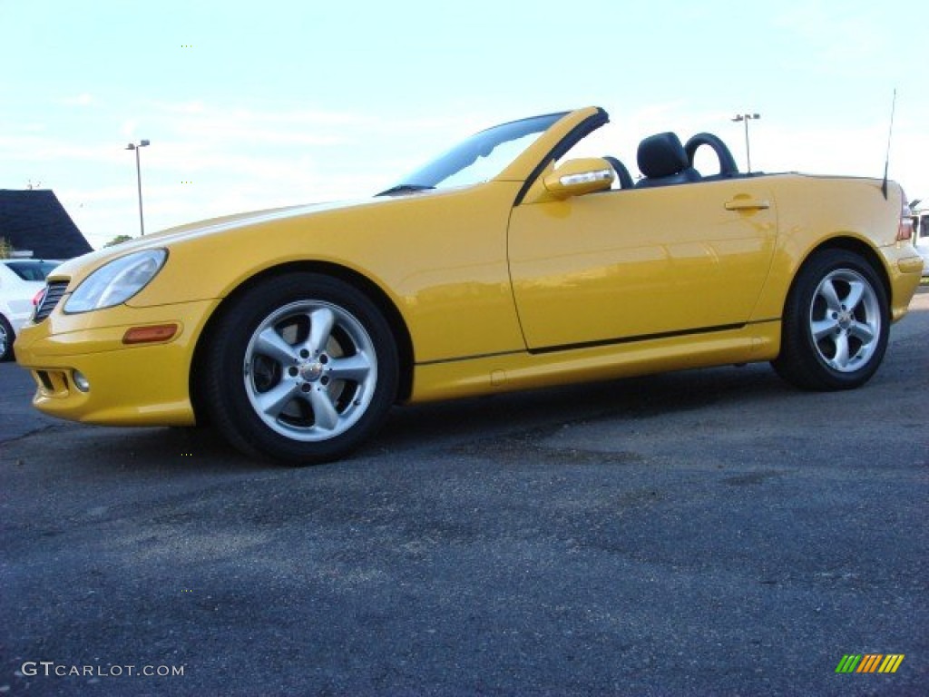 2003 SLK 320 Roadster - Sunburst Yellow / Charcoal photo #2