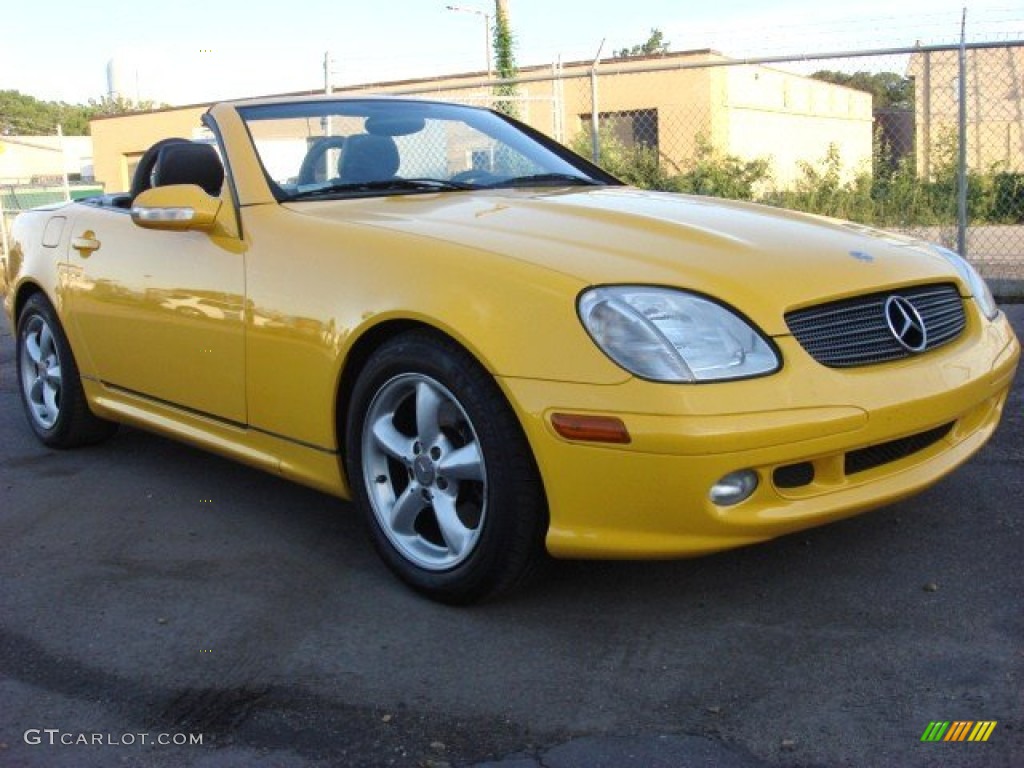 2003 SLK 320 Roadster - Sunburst Yellow / Charcoal photo #6