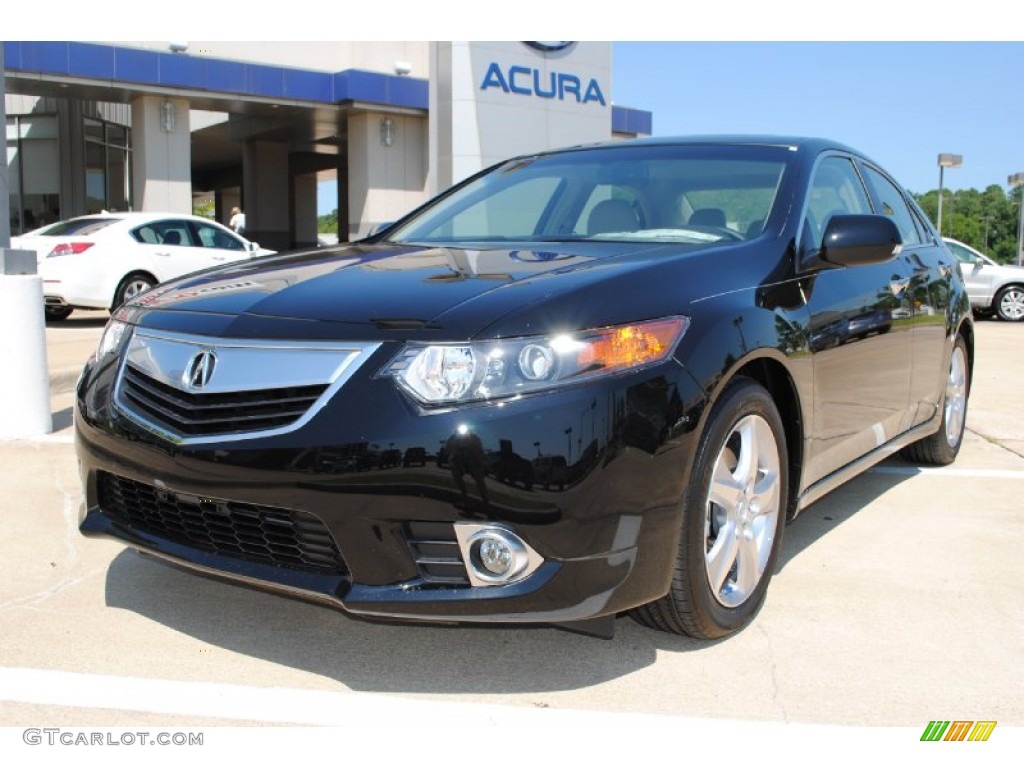 2011 TSX Sedan - Crystal Black Pearl / Taupe photo #1