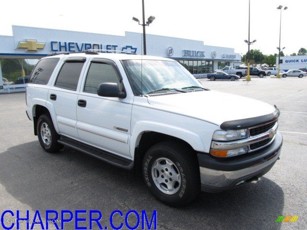 2003 Tahoe LS 4x4 - Summit White / Gray/Dark Charcoal photo #1