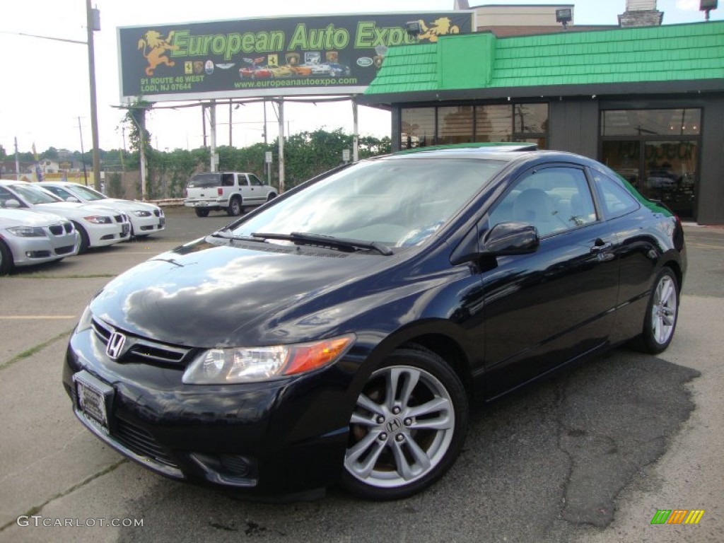 2006 Civic EX Coupe - Nighthawk Black Pearl / Ivory photo #1