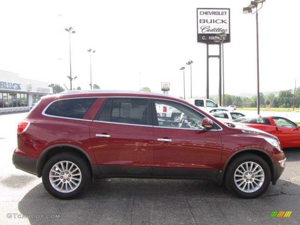 2010 Enclave CX AWD - Red Jewel Tintcoat / Cashmere/Cocoa photo #2
