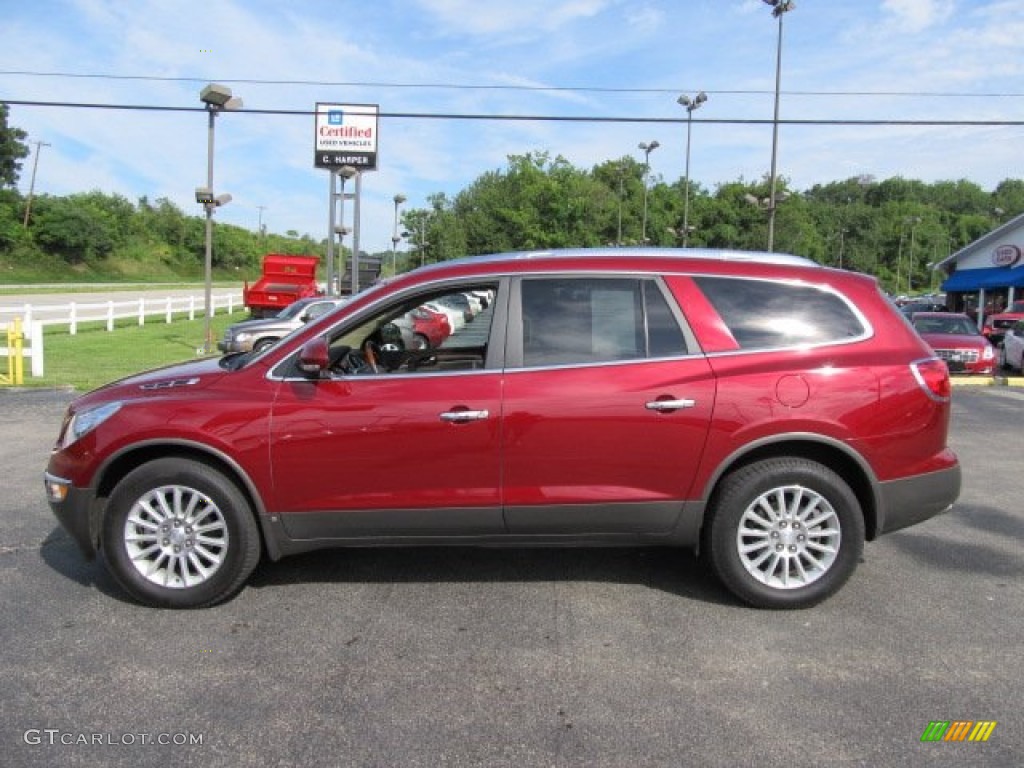 2010 Enclave CX AWD - Red Jewel Tintcoat / Cashmere/Cocoa photo #6