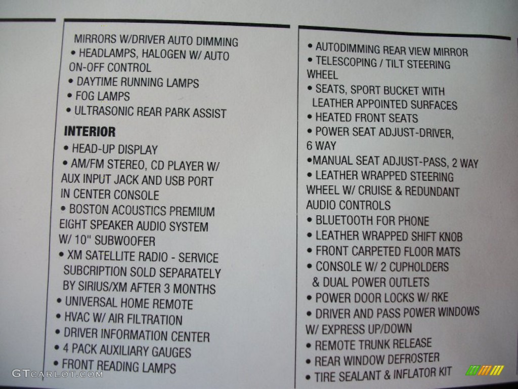 2011 Chevrolet Camaro SS/RS Convertible Window Sticker Photo #51811820