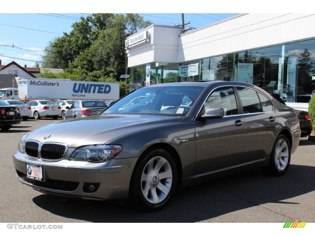 2008 7 Series 750i Sedan - Sterling Grey Metallic / Black photo #1
