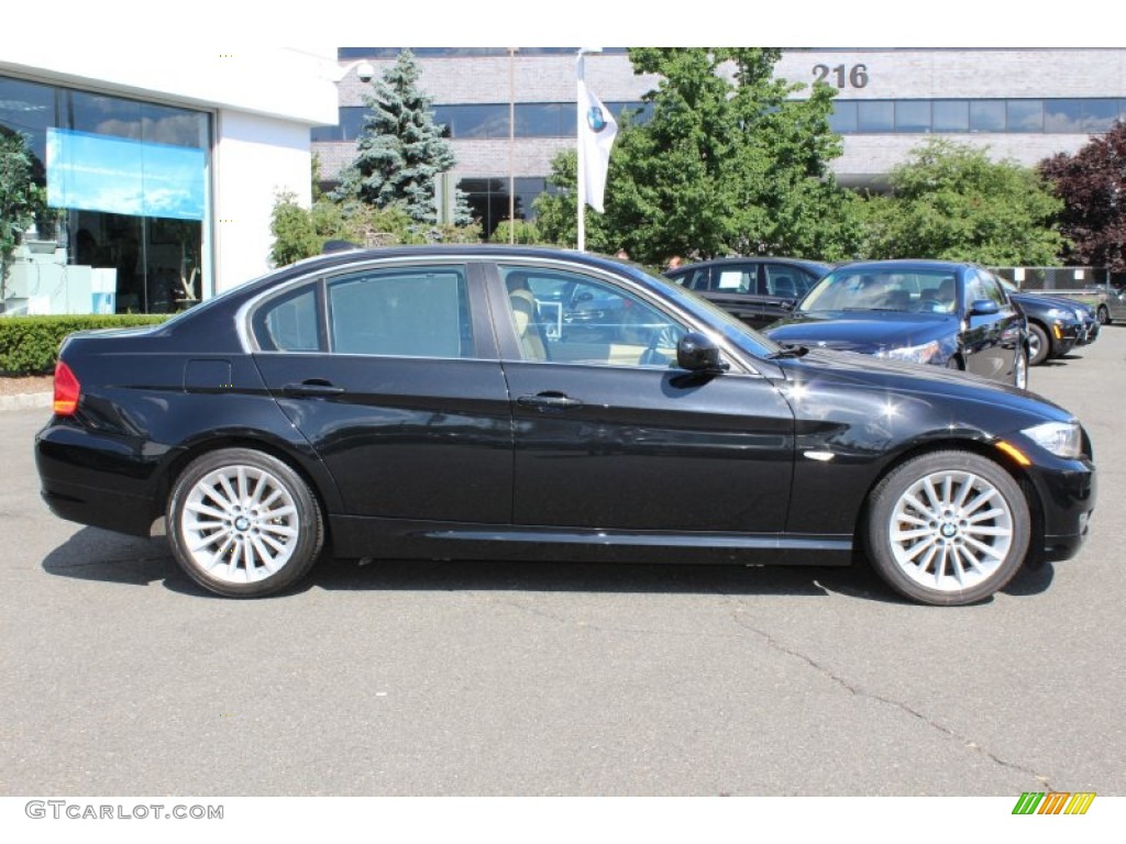 2011 3 Series 335d Sedan - Jet Black / Beige photo #4