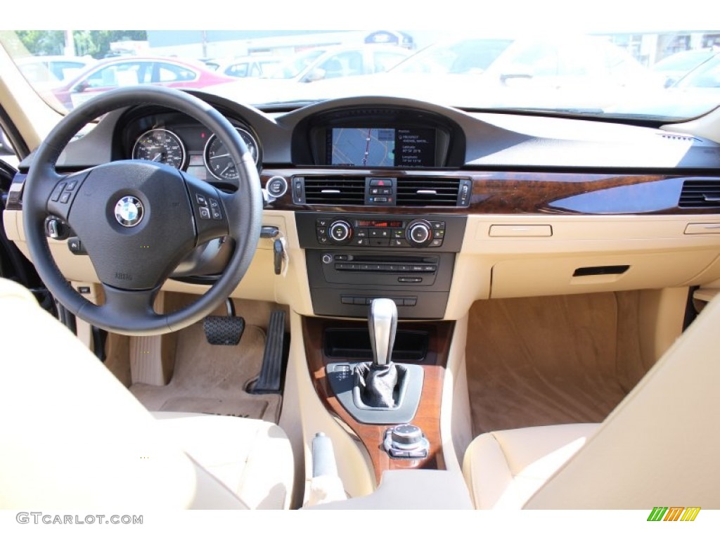 2011 BMW 3 Series 335d Sedan Beige Dashboard Photo #51813161