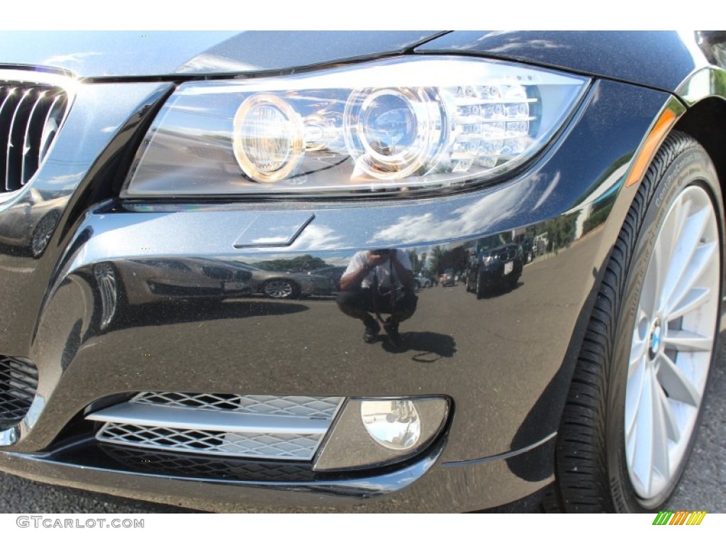 2011 3 Series 335d Sedan - Jet Black / Beige photo #30