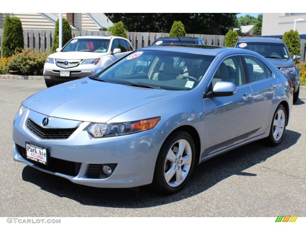 2009 TSX Sedan - Glacier Blue Metallic / Taupe photo #7