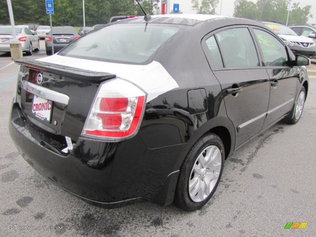 2012 Sentra 2.0 S - Super Black / Charcoal photo #5