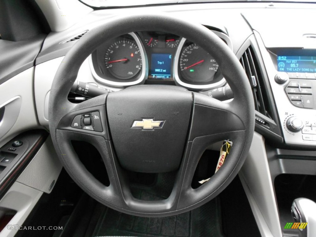 2010 Chevrolet Equinox LT Jet Black/Light Titanium Steering Wheel Photo #51816593