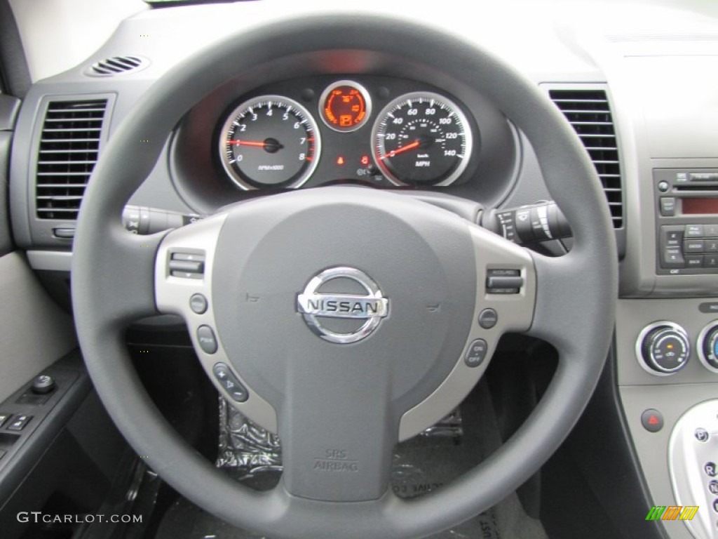 2012 Sentra 2.0 S - Super Black / Charcoal photo #13