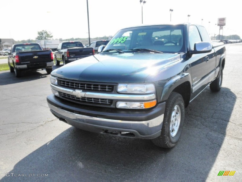 2001 Silverado 1500 Z71 Extended Cab 4x4 - Forest Green Metallic / Medium Gray photo #3