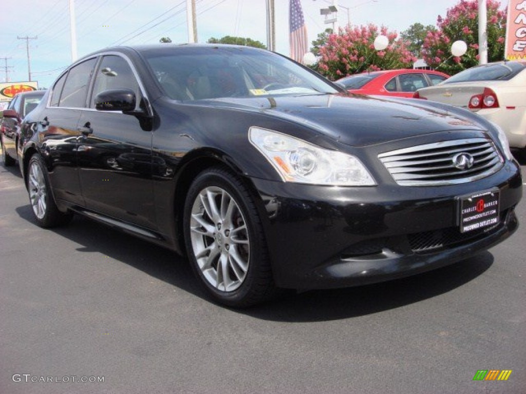 2007 G 35 S Sport Sedan - Black Obsidian / Stone Gray photo #1