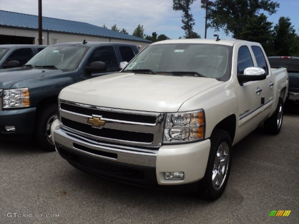 2011 Silverado 1500 LT Crew Cab 4x4 - White Diamond Tricoat / Ebony photo #1