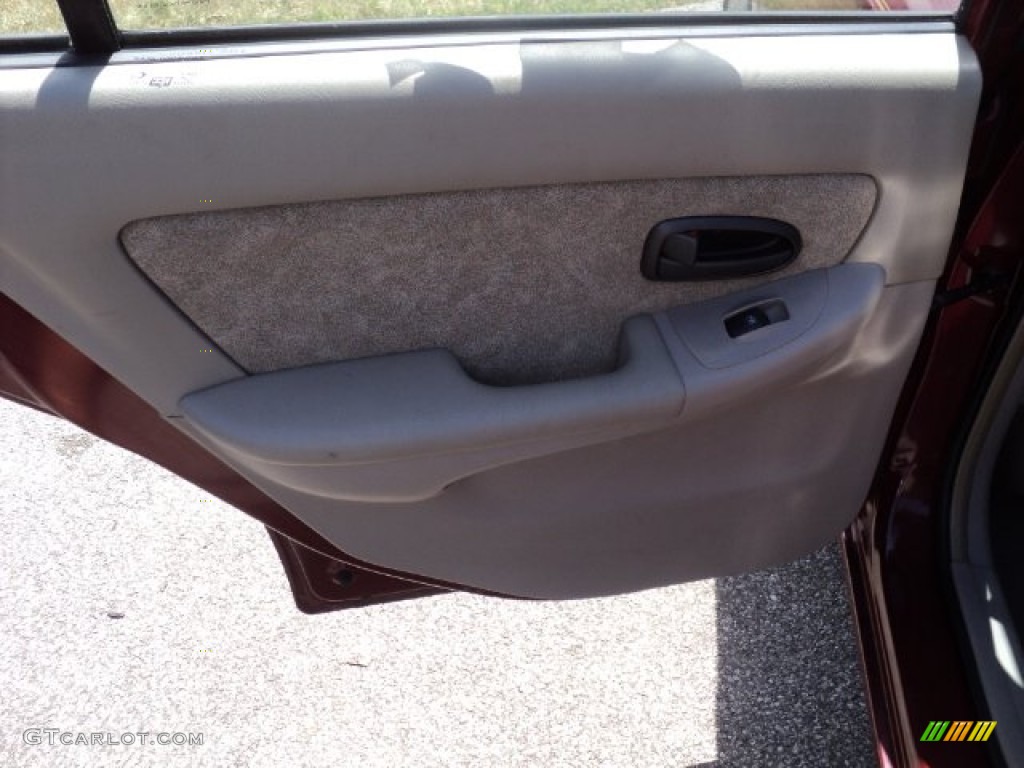 2002 Elantra GLS Sedan - Chianti Red / Gray photo #11