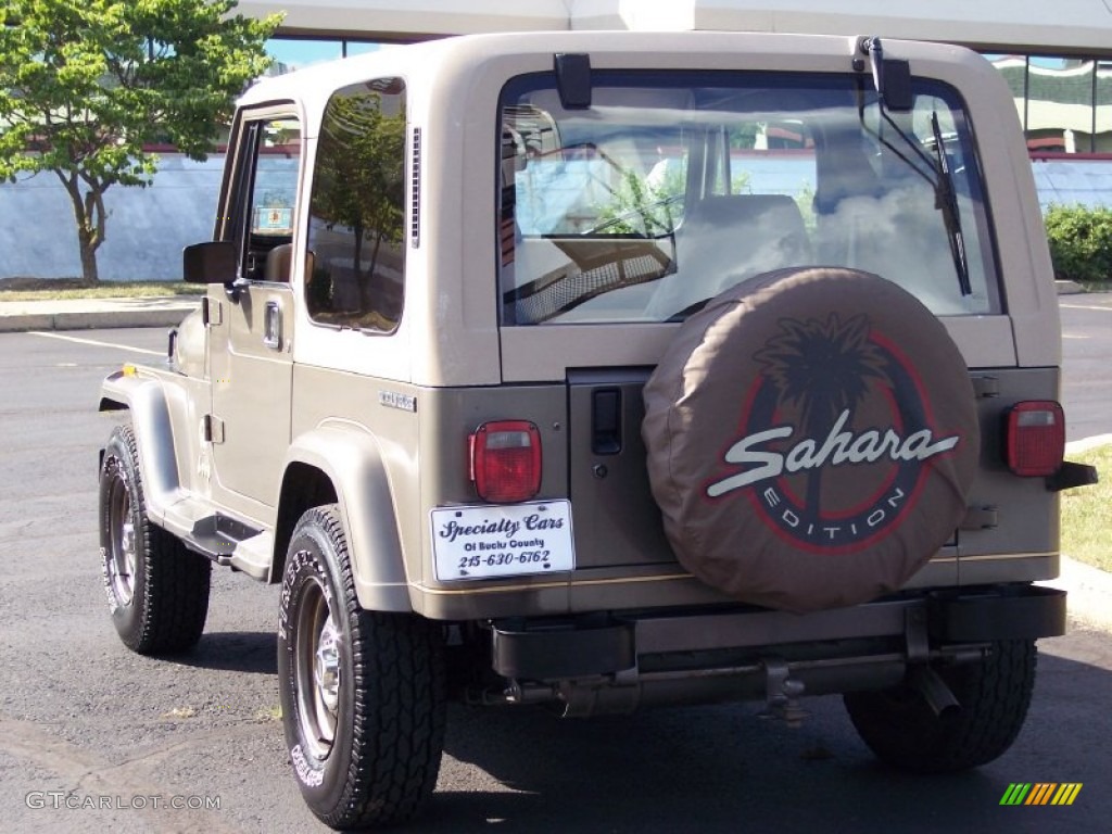 1990 Wrangler Sahara 4x4 - Sand Beige Metallic / Camel photo #8