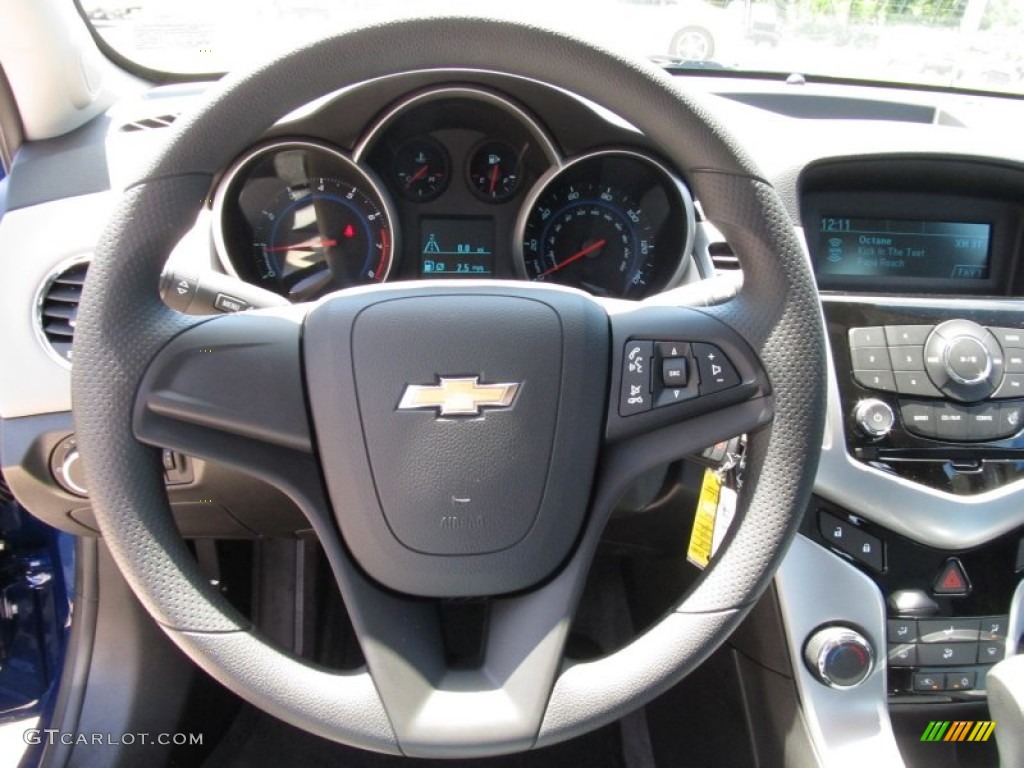 2012 Chevrolet Cruze LS Jet Black/Medium Titanium Steering Wheel Photo #51822599