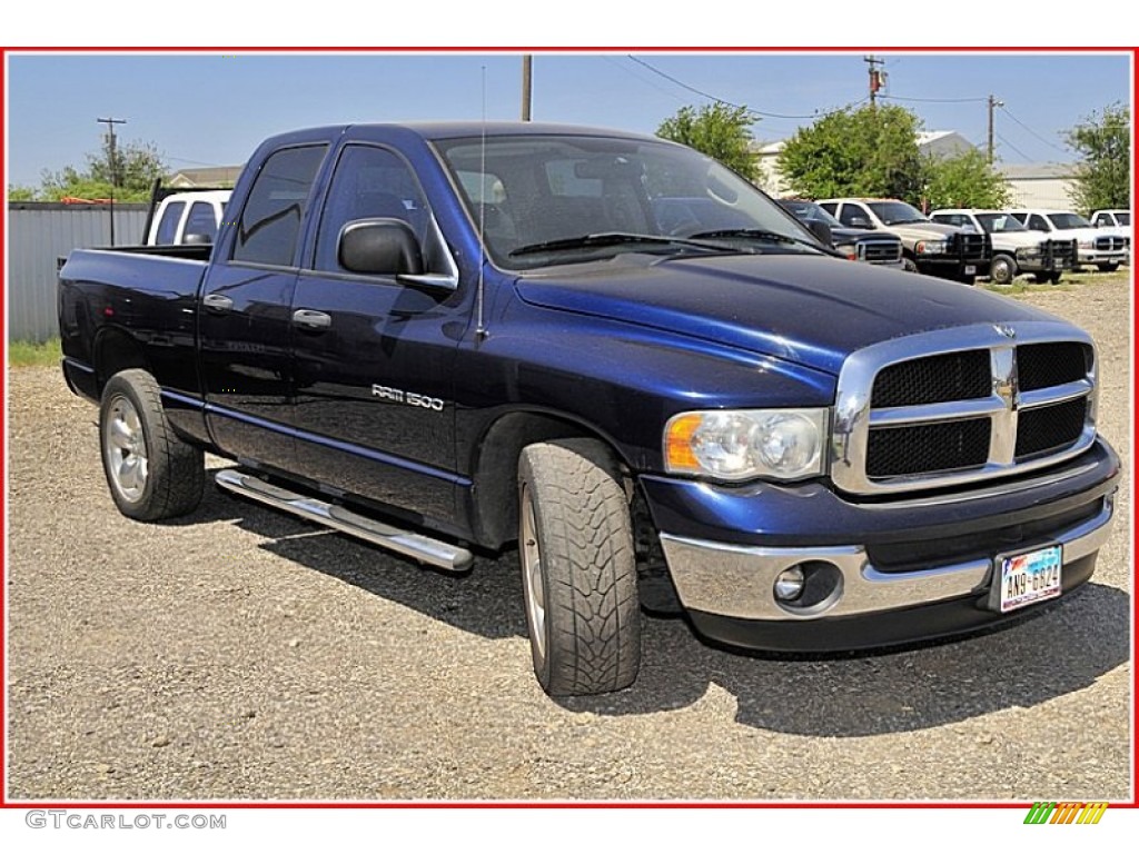 2004 Ram 1500 SLT Quad Cab - Patriot Blue Pearl / Dark Slate Gray photo #9