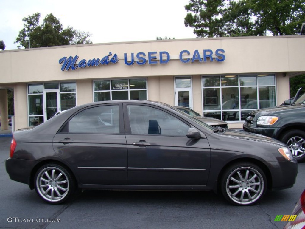 2006 Spectra EX Sedan - Dark Bronze / Beige photo #1