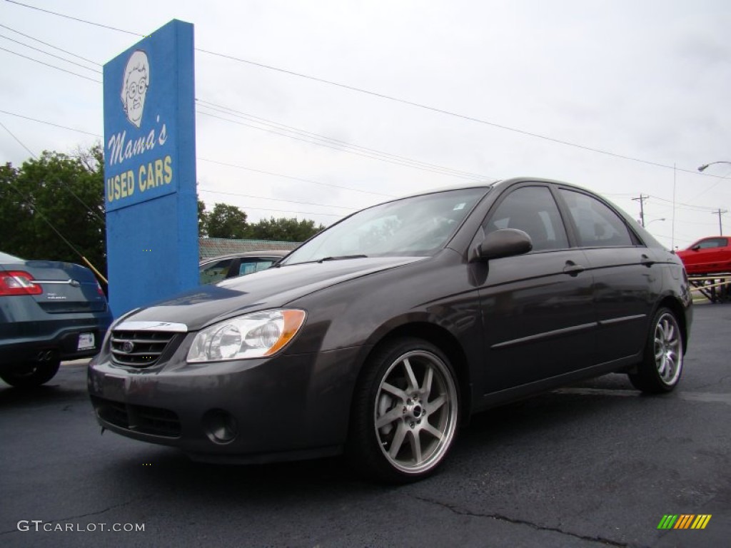 2006 Spectra EX Sedan - Dark Bronze / Beige photo #4