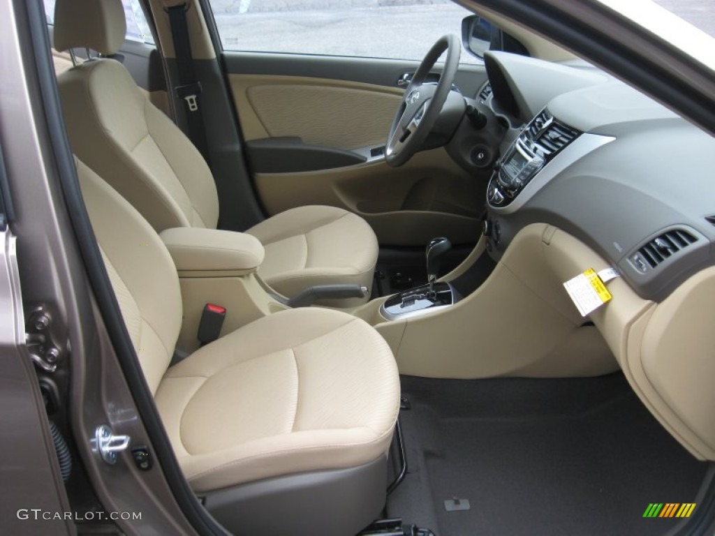 Beige Interior 2012 Hyundai Accent GLS 4 Door Photo #51827407