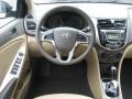 Beige 2012 Hyundai Accent GLS 4 Door Dashboard