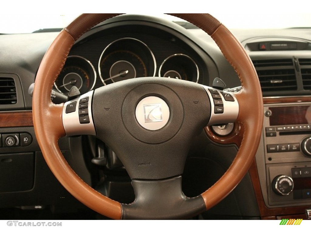 2009 Saturn Aura XR V6 Morocco Brown Steering Wheel Photo #51827803