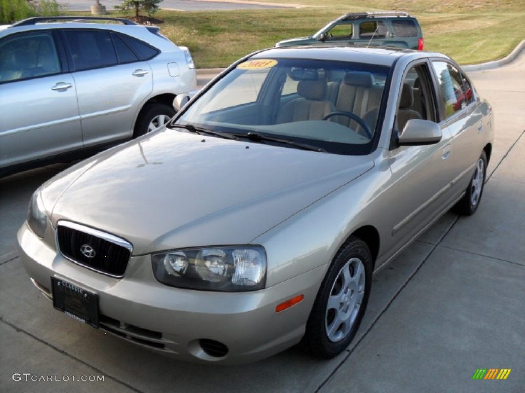 2003 Elantra GLS Sedan - Champagne Beige / Beige photo #1