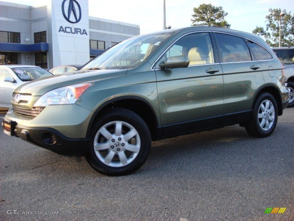 2009 CR-V EX-L 4WD - Green Tea Metallic / Ivory photo #2