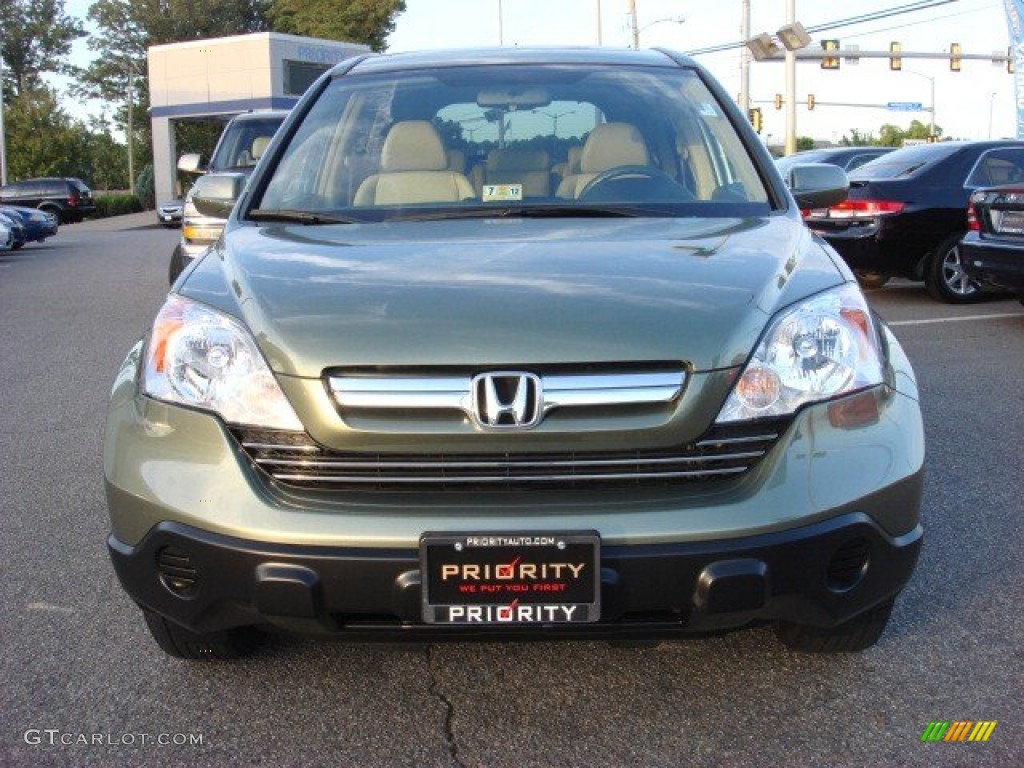 2009 CR-V EX-L 4WD - Green Tea Metallic / Ivory photo #8