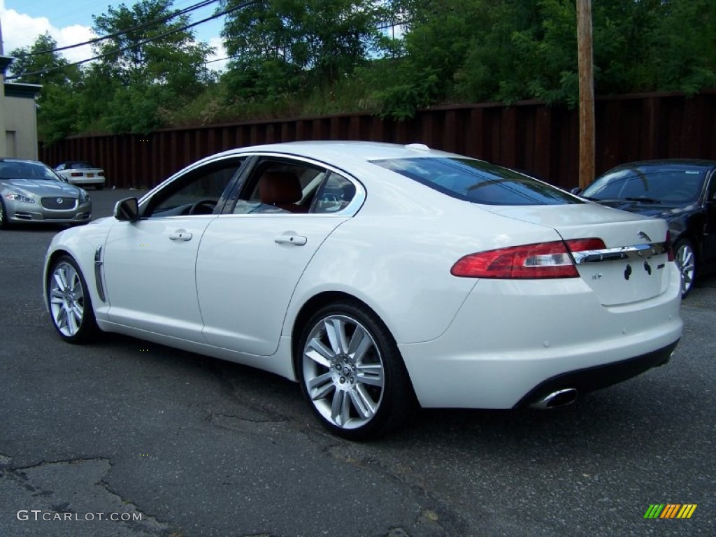 2009 XF Supercharged - Porcelain White / Spice/Charcoal photo #4
